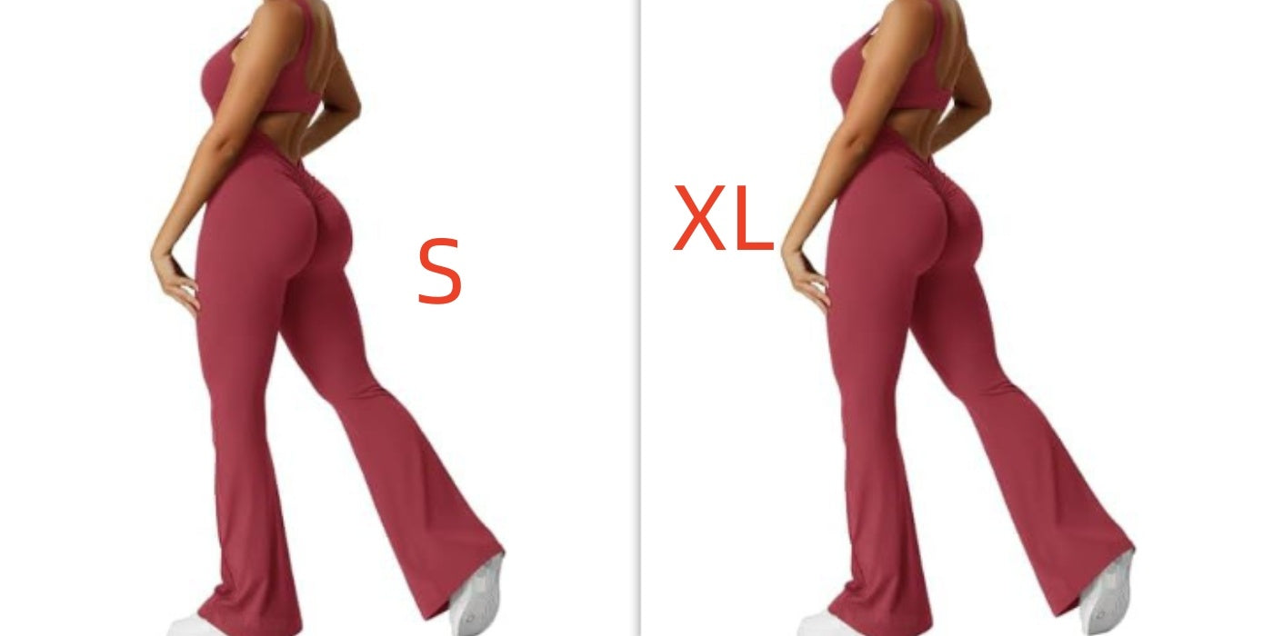 S4R-YEOREO Women Sleeveless Flare Jumpsuits