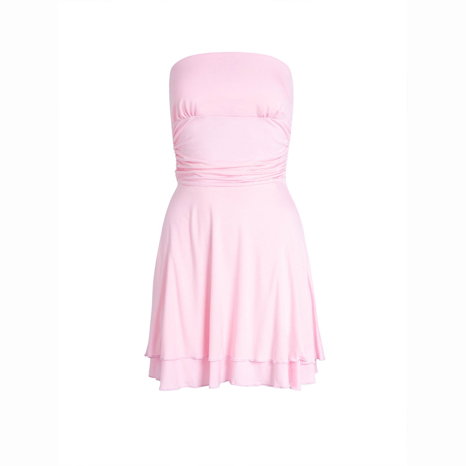 S4R-Y2K Tube-top Short Dress Summer Sexy Pleated Tight Dresses For Women's Clothing