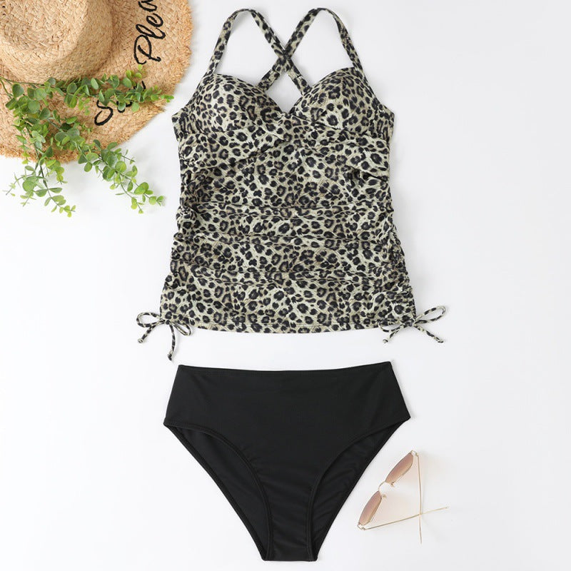 S4R-Women's Separated Swimwear Solid Color Nylon Slim Fit Slim Looking Clothes