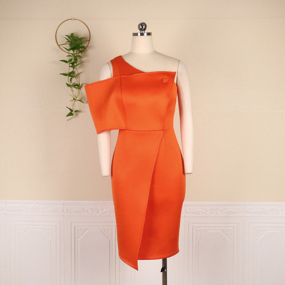 S4R-Oblique Shoulder Hollow High Waist Bag Hip Party Women's Dress Party Dresses