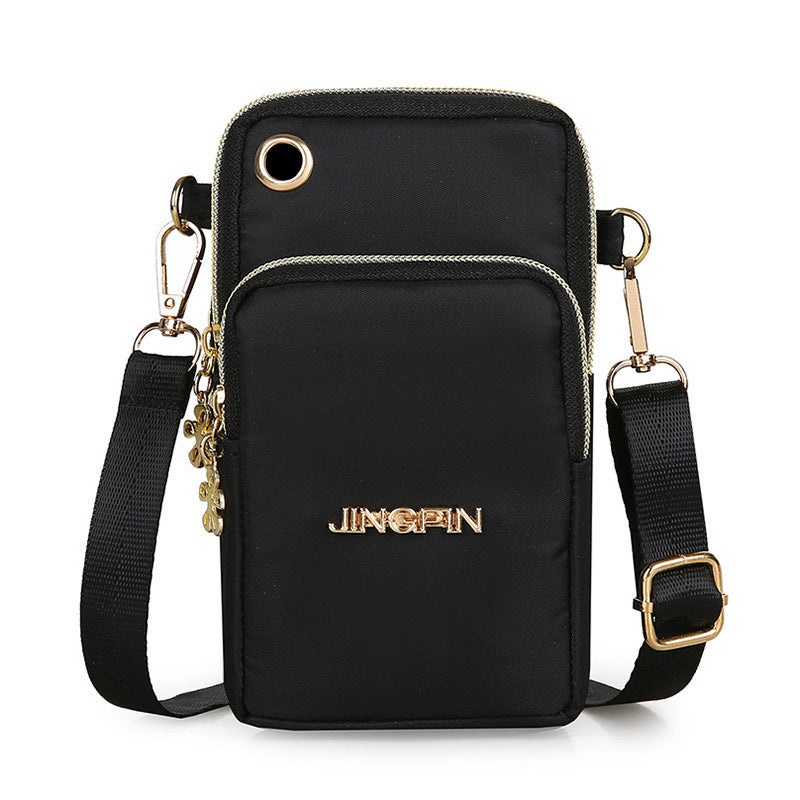 S4R- Women Shoulder Bag 3-layer Zipper Design Small Crossbody Shoulder Bags Wallet Coin Purse