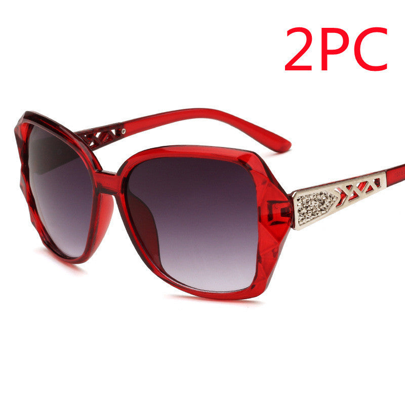S4R-Women's Big Frame Sunglasses Women Retro Sunglasses
