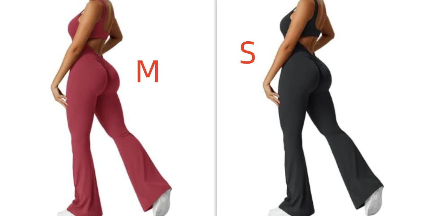 S4R-YEOREO Women Sleeveless Flare Jumpsuits