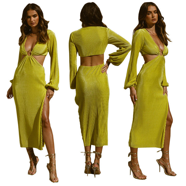 S4R-Autumn Fashion Pressed Pleated Waistless Women's Dresses