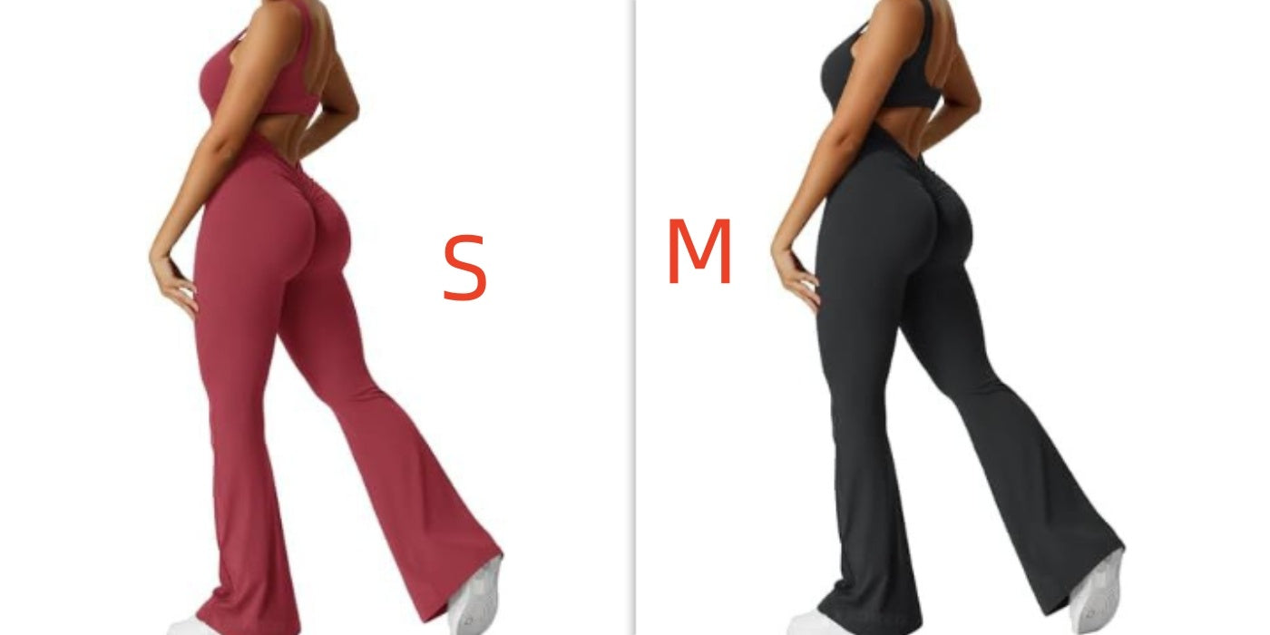 S4R-YEOREO Women Sleeveless Flare Jumpsuits