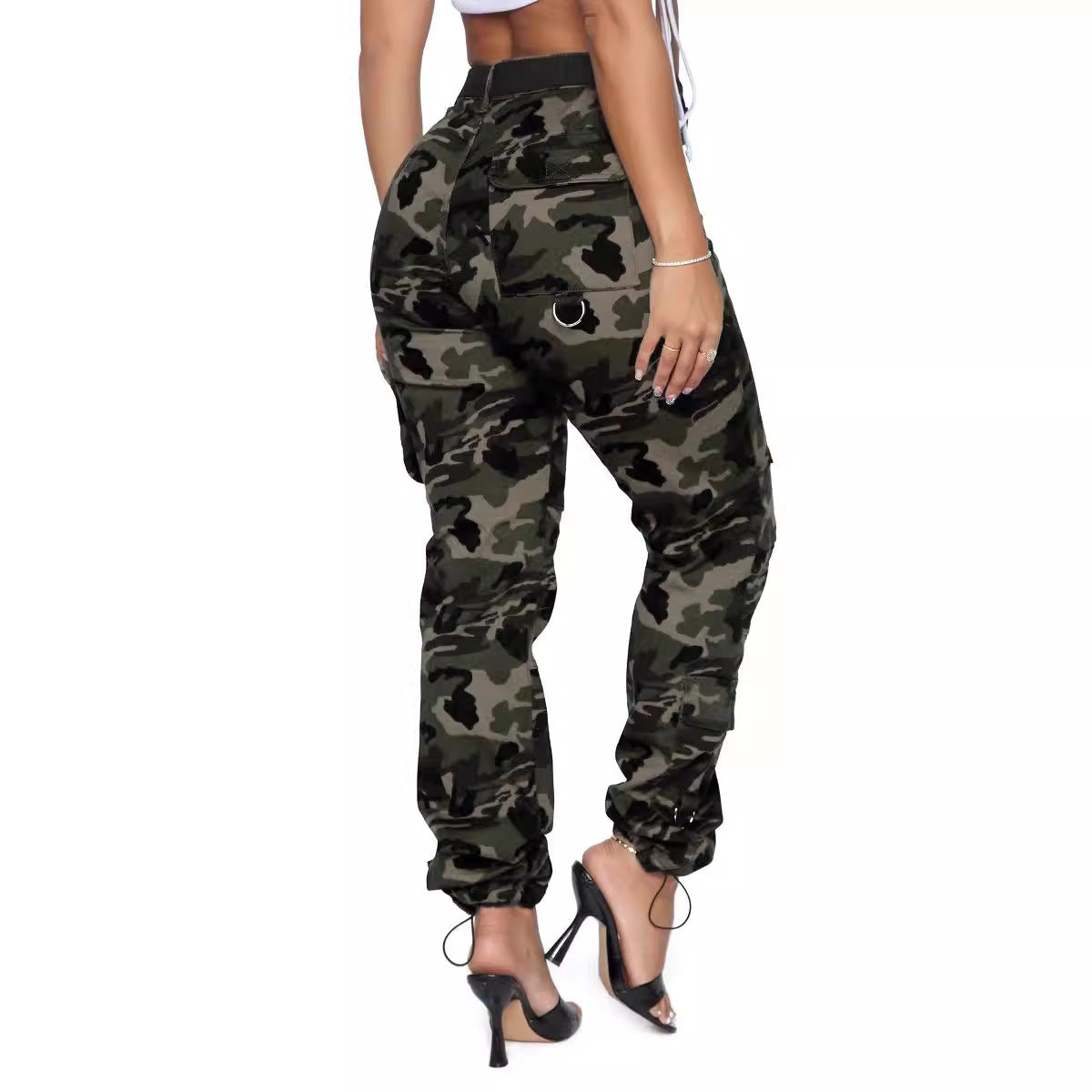 S4R-Denim Camouflage Cargo Pants Jeans Casual