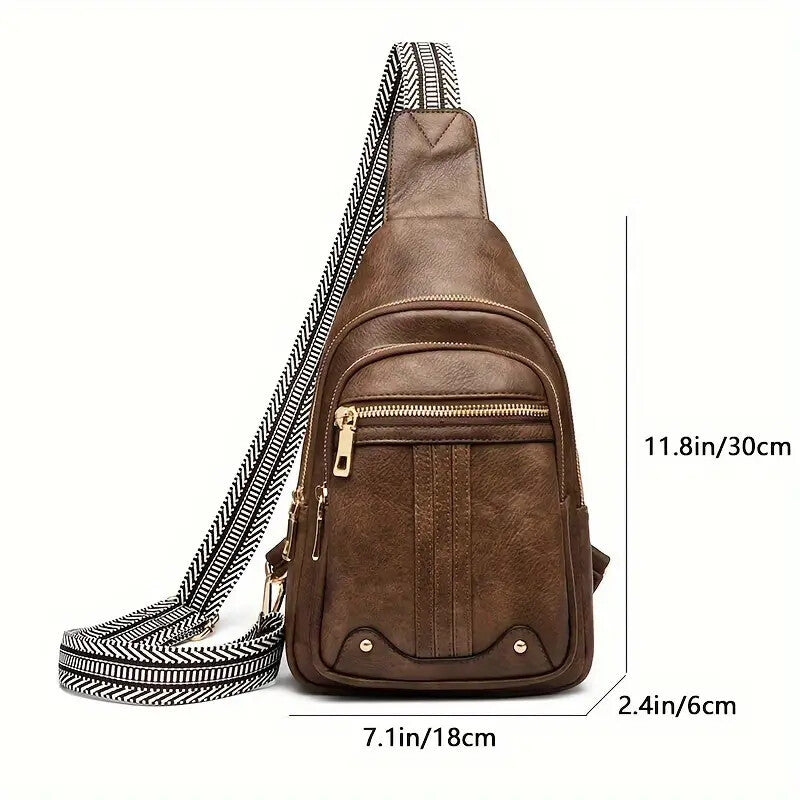 S4R-Sling Bag Crossbody Bags For Women, Fanny Packs For Women Chest Bag For Work Shopping Pack Crossbody Purse , Brown, Small, Sling Bag