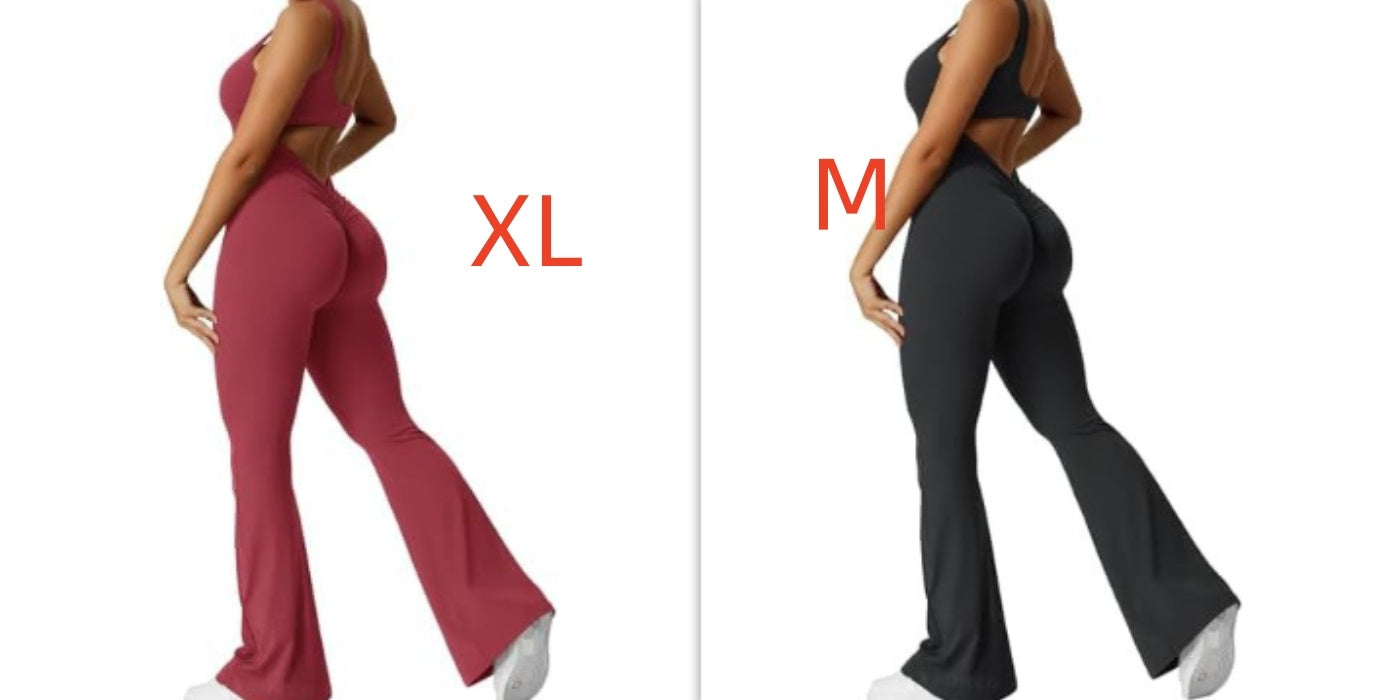 S4R-YEOREO Women Sleeveless Flare Jumpsuits