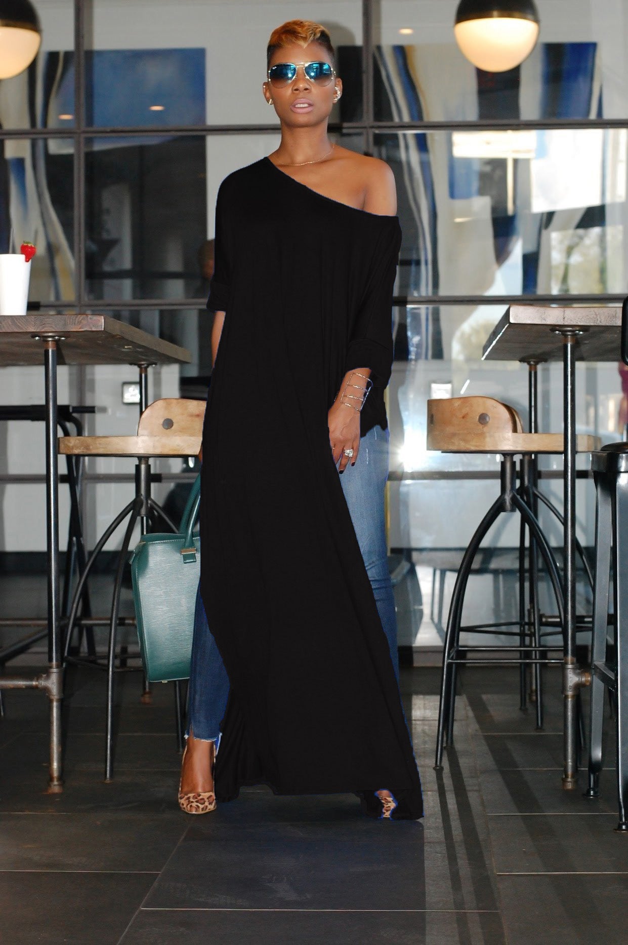 One Shoulder Casual Fall Long Sweater Shirt