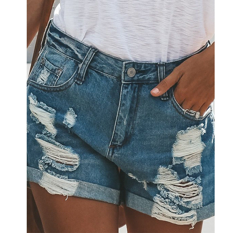 S4R-Women denim shorts ripped