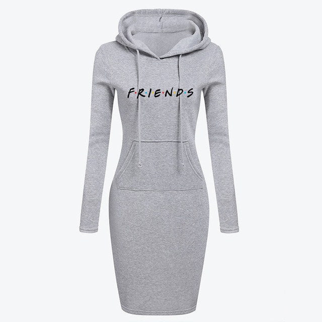 S4R-Autumn Winter Women Hoodies Sweatshirts Long-sleeved Dress