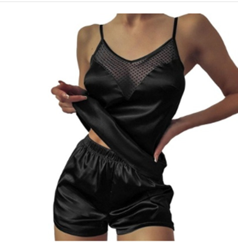 S4R-Women Sexy Sleepwear Sleeveless Babydoll Strap
