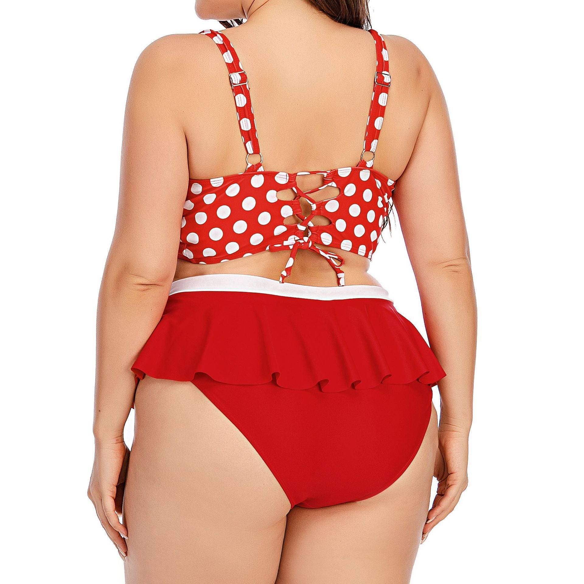 S4R- Large Plus Size Swimwear Female Push Up Bikini With Wave Women Bikini Set Two Pieces Swimsuit Bathing Suit Swim Beach Dress