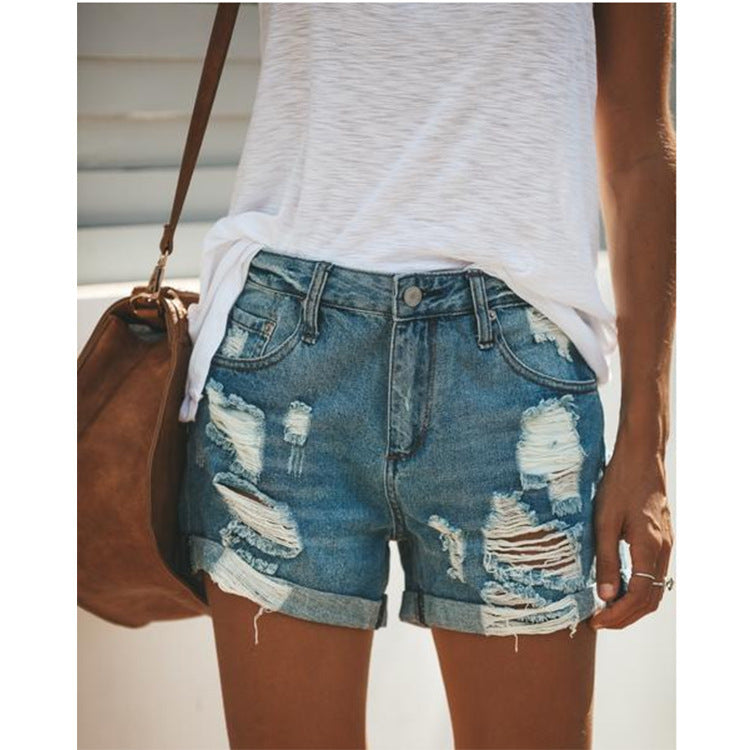 S4R-Women denim shorts ripped
