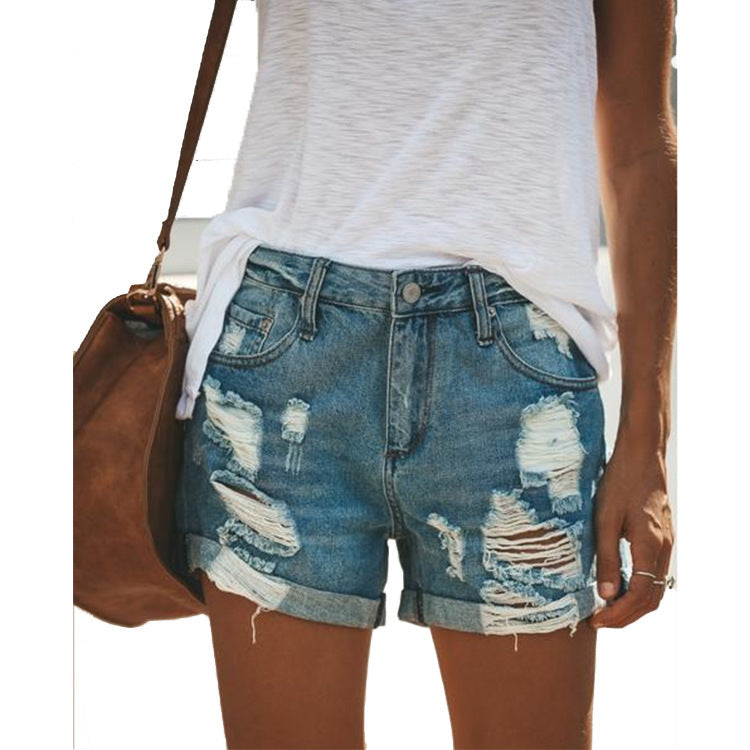 S4R-Women denim shorts ripped