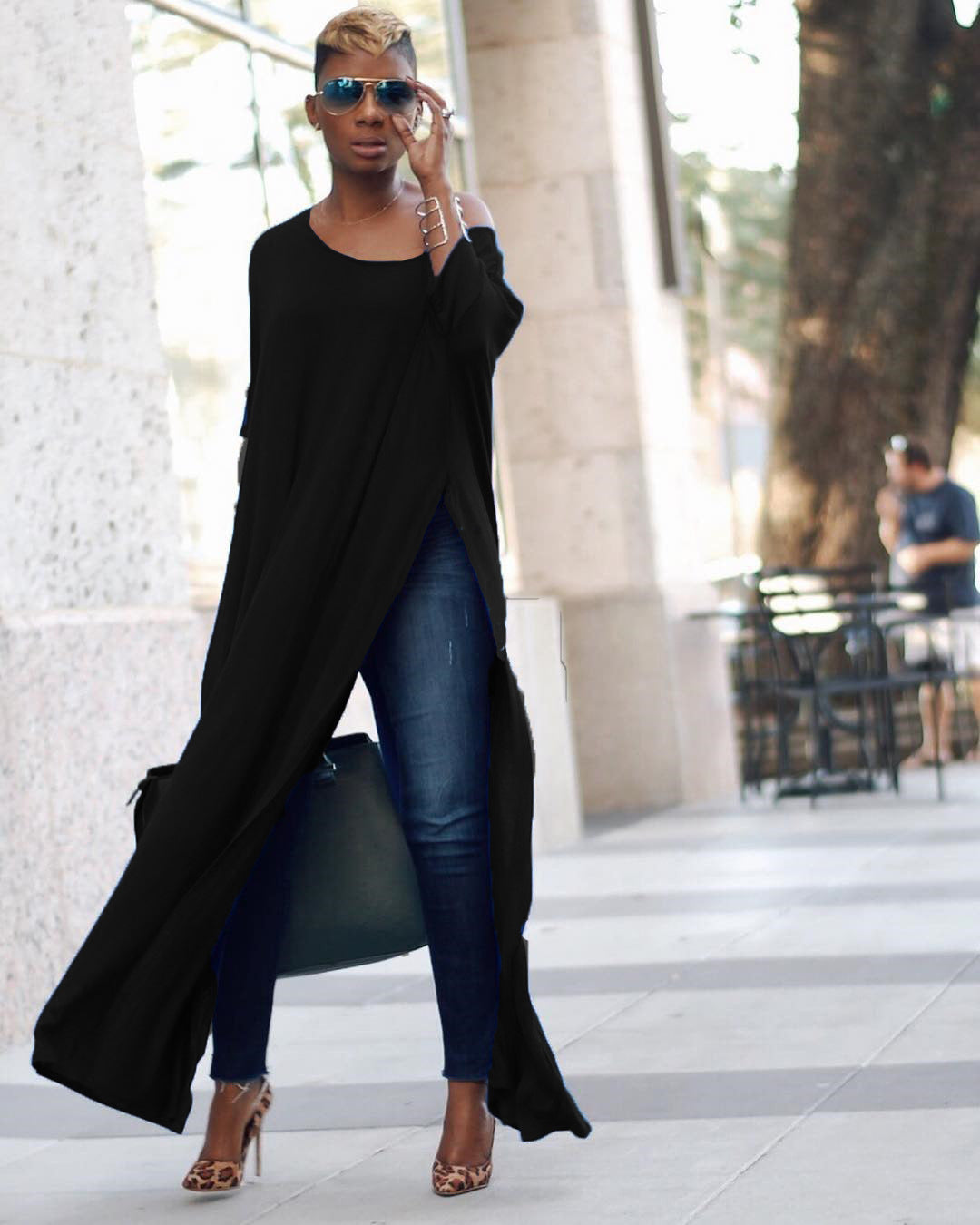 One Shoulder Casual Fall Long Sweater Shirt