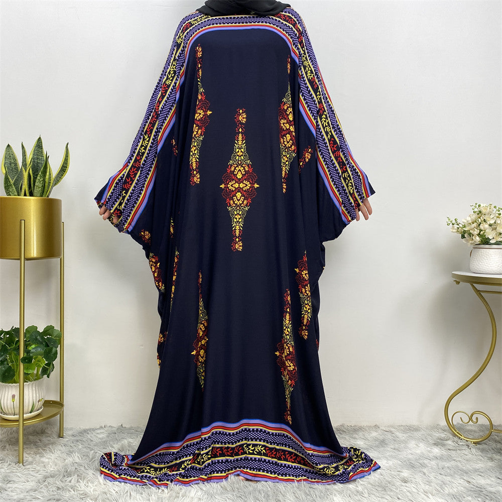 S4R-Batwing Sleeves Plus Size Women's Dresses
