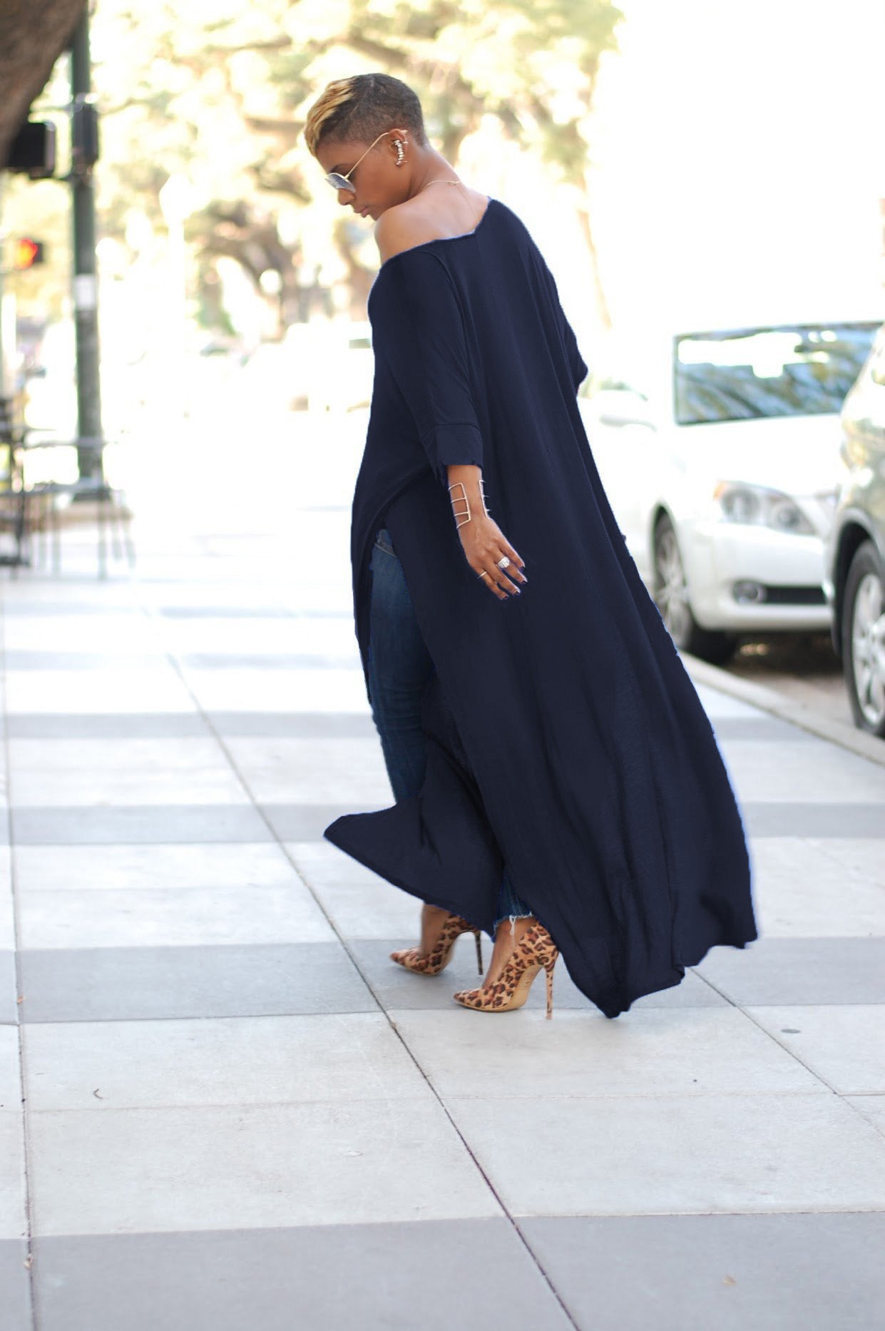 One Shoulder Casual Fall Long Sweater Shirt