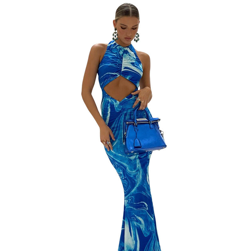 S4R-Beach Bodycon Dresses Women  Hollow Out Off Shoulder Backless