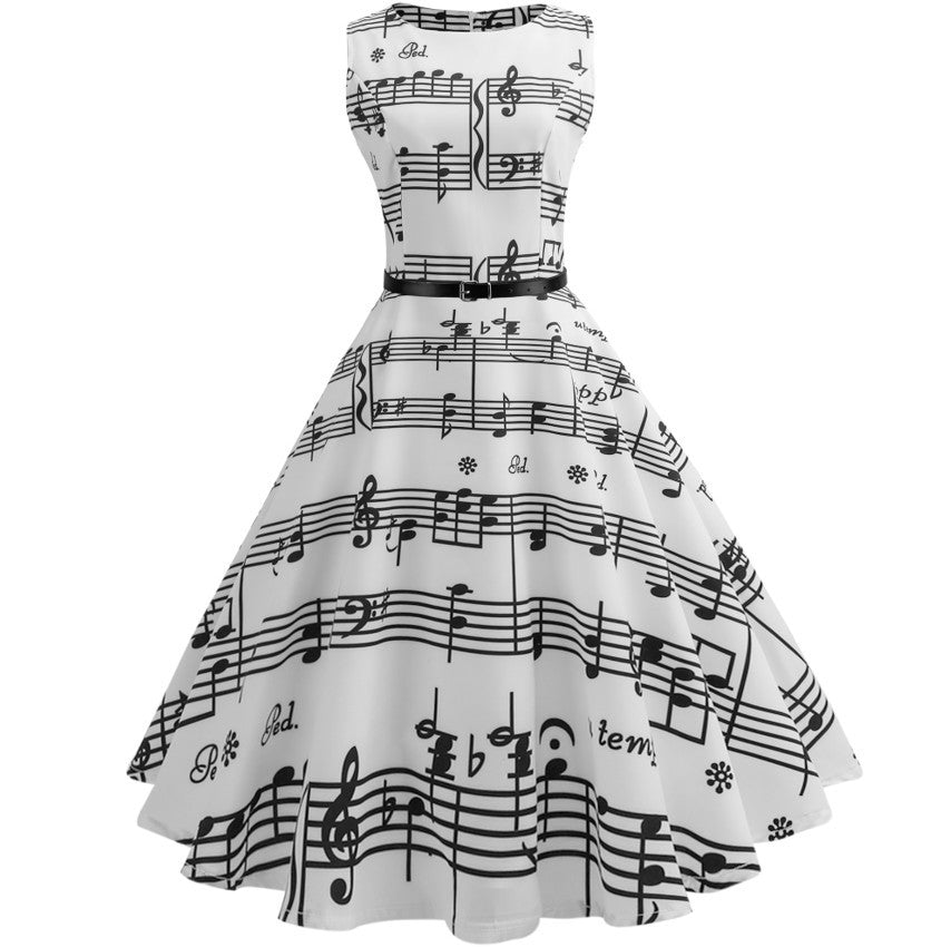 S4R-Retro floral print dresses