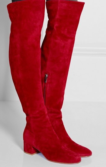 S4R-Thigh High Flat Boots Over the Knee Boots Gray Women's Boots High Boots