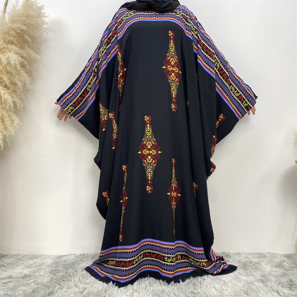 S4R-Batwing Sleeves Plus Size Women's Dresses