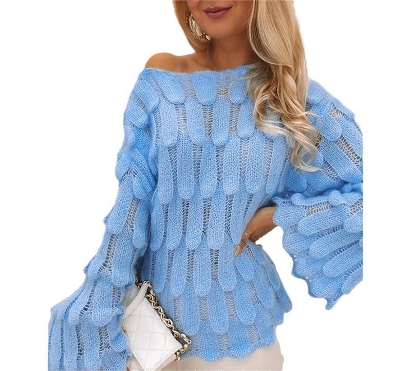 S4R-Autumn And Winter Elegant Texture Knitted Sweaters Women's Clothing