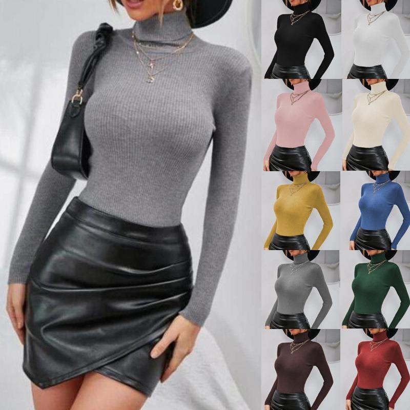 S4R-Lapel Turtleneck Sweaters Bottoming Shirt