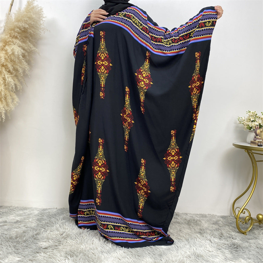 S4R-Batwing Sleeves Plus Size Women's Dresses