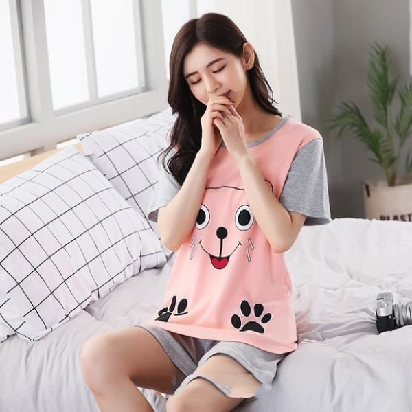 S4R-ShorT Sleeve Cute Sleepwear Homewear