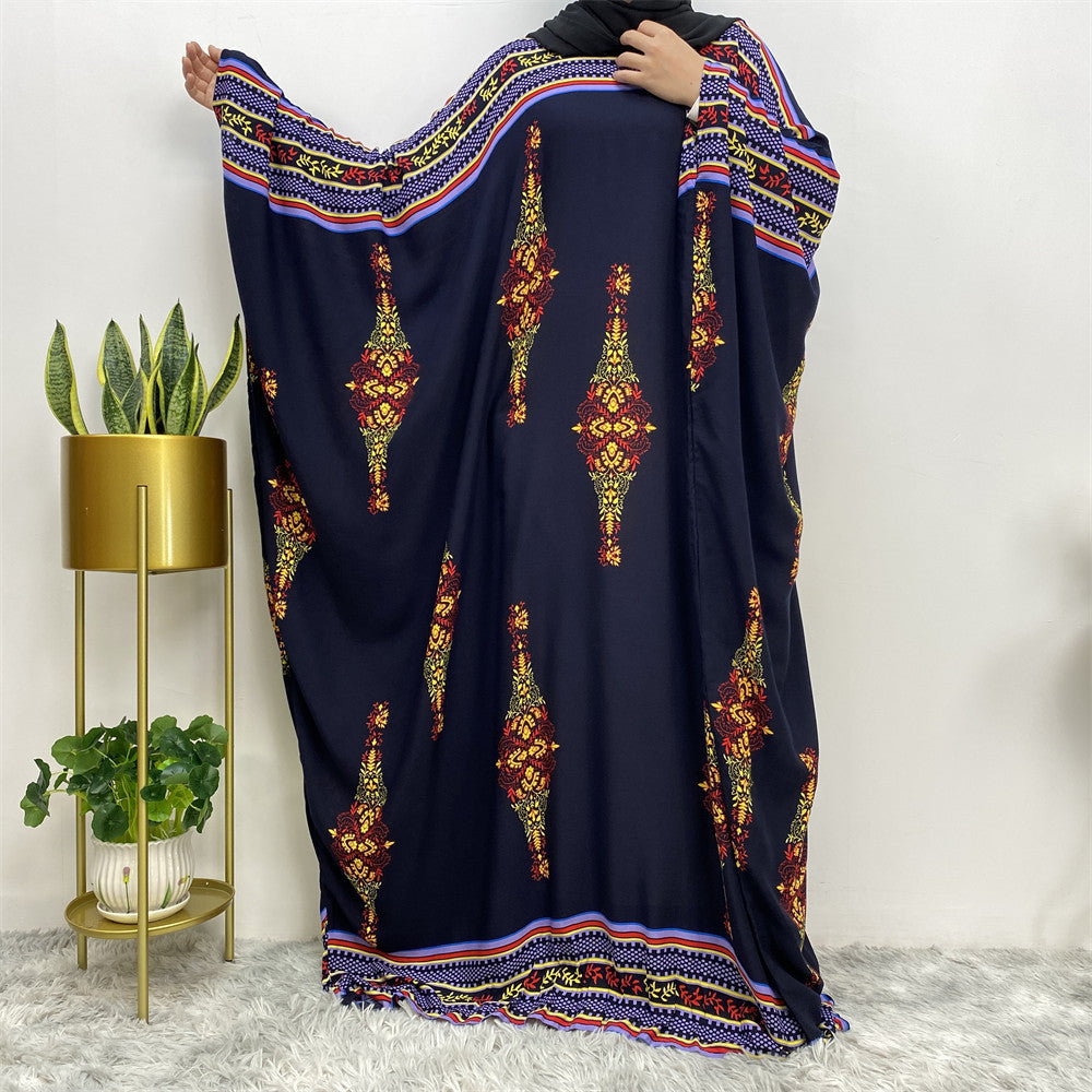 S4R-Batwing Sleeves Plus Size Women's Dresses