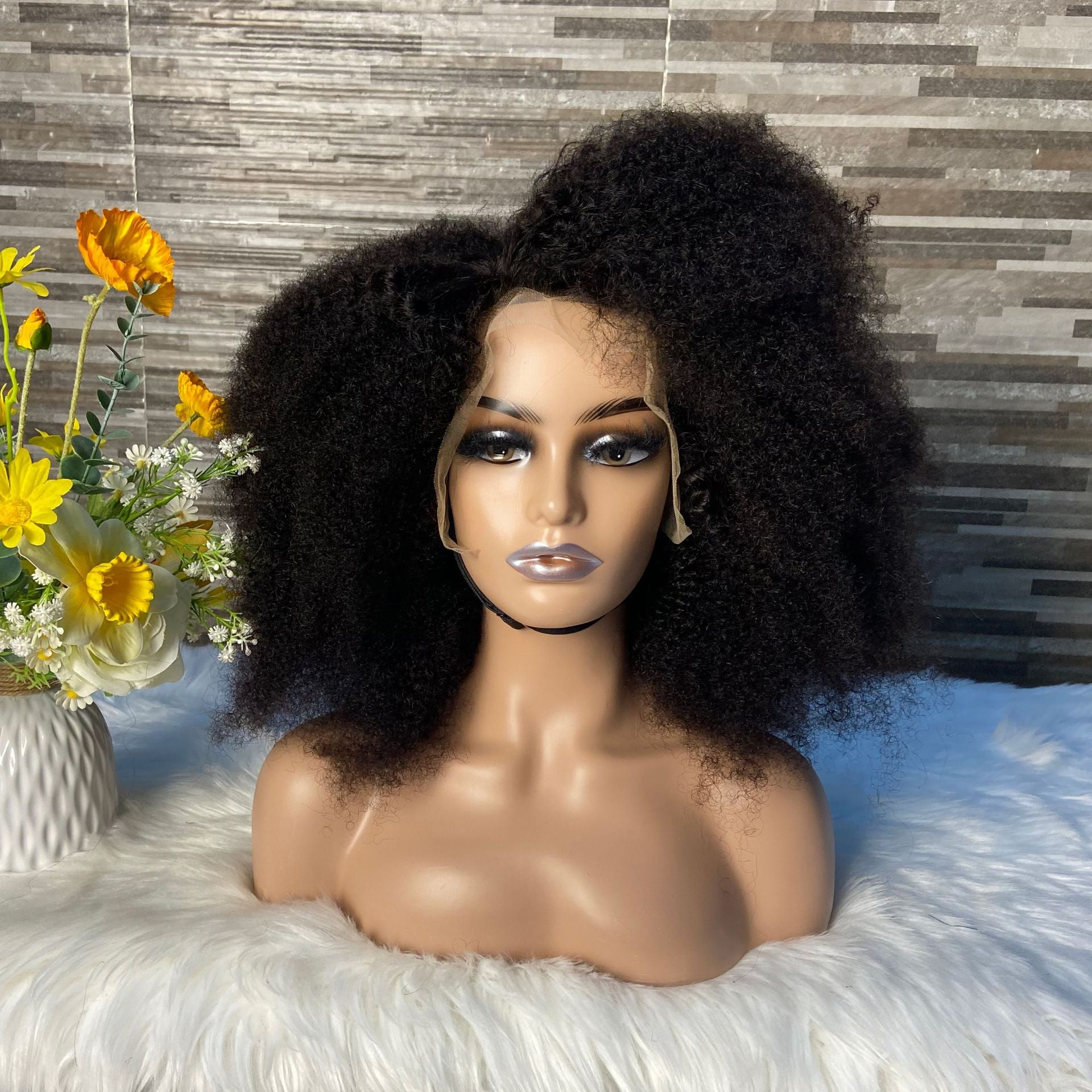 S4R-Front Lace Real Explosion Wig