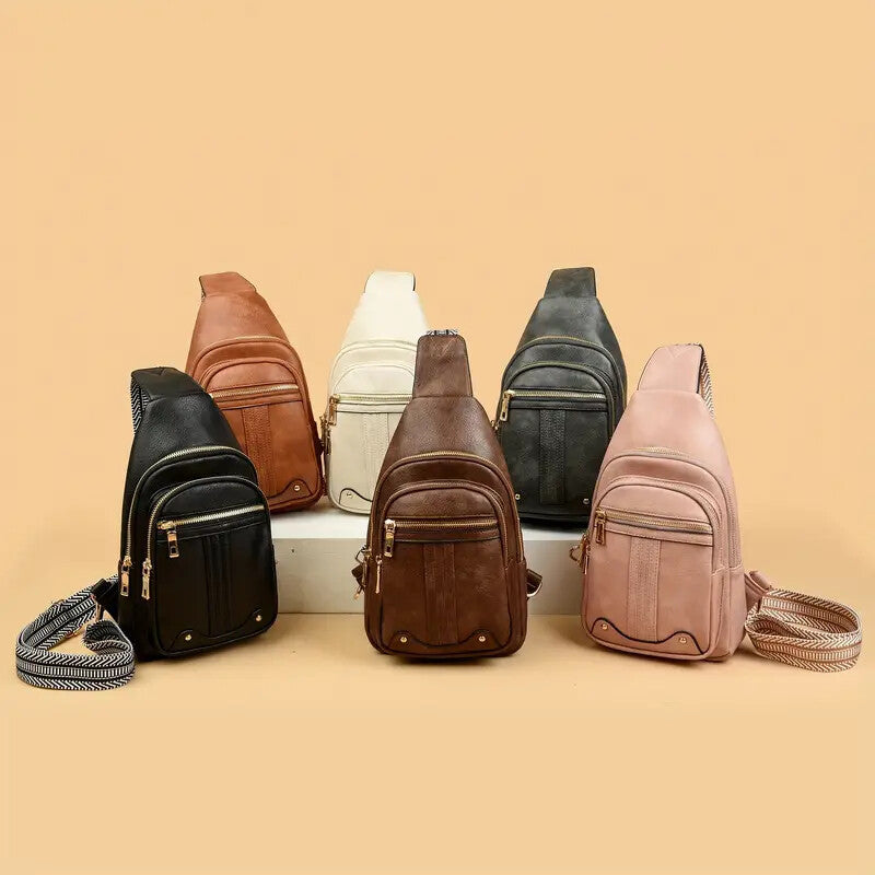S4R-Sling Bag Crossbody Bags For Women, Fanny Packs For Women Chest Bag For Work Shopping Pack Crossbody Purse , Brown, Small, Sling Bag