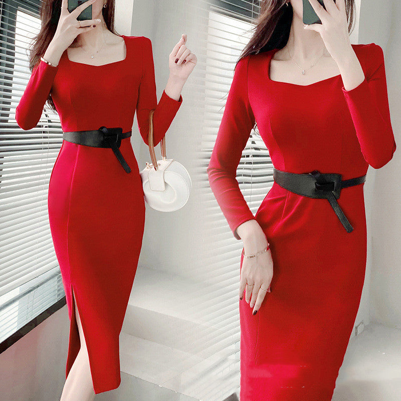 S4R-Women's Temperament Slim Package Hip Dresses