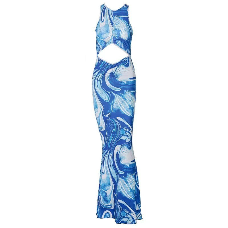 S4R-Beach Bodycon Dresses Women  Hollow Out Off Shoulder Backless